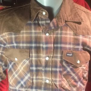 Wrangler Heavy Denim Pearl Button Western Shirt